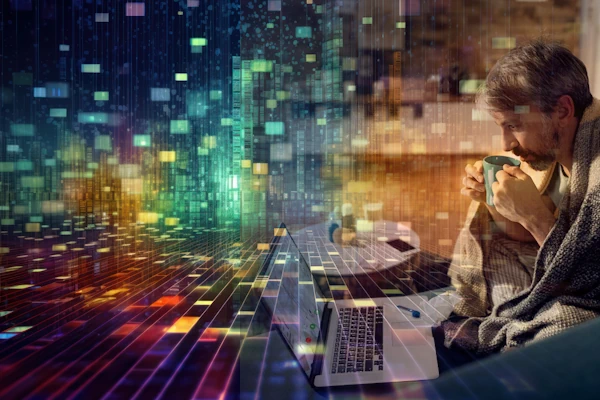 Agilis home office illusztráció